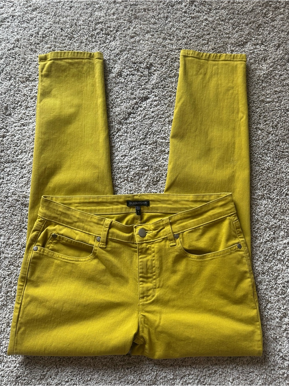 Eileen Fisher Yellow Skinny Jeans